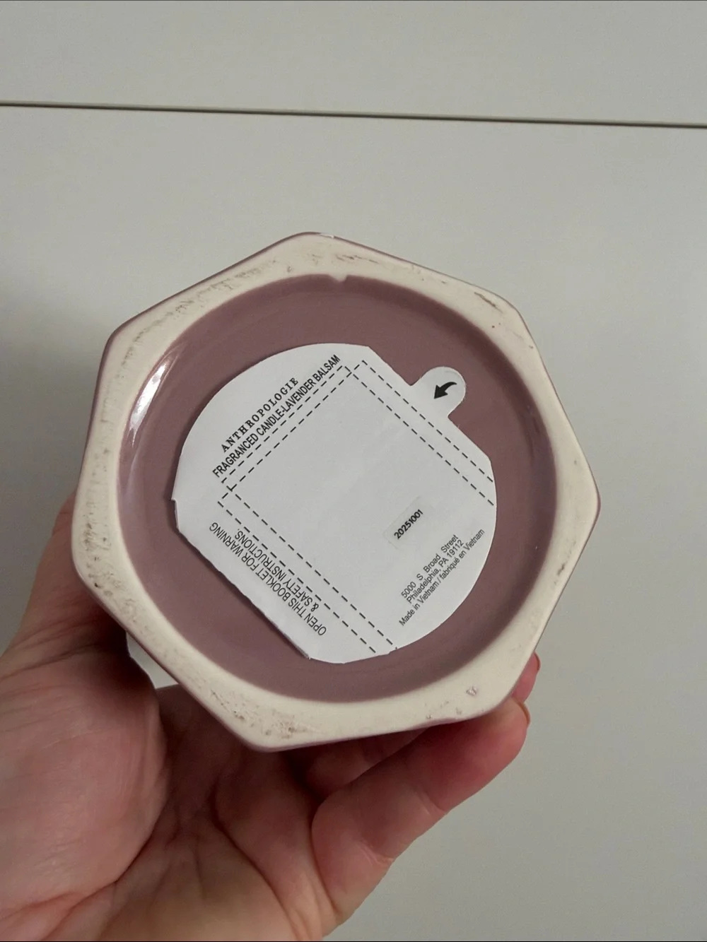 Anthropologie lavender & balsam candle